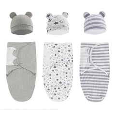 0-3Months Newborn Baby Sleeping Bag With Hat Set