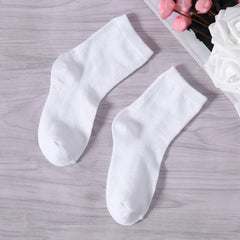 5 Pairs Kids Pure White Sock