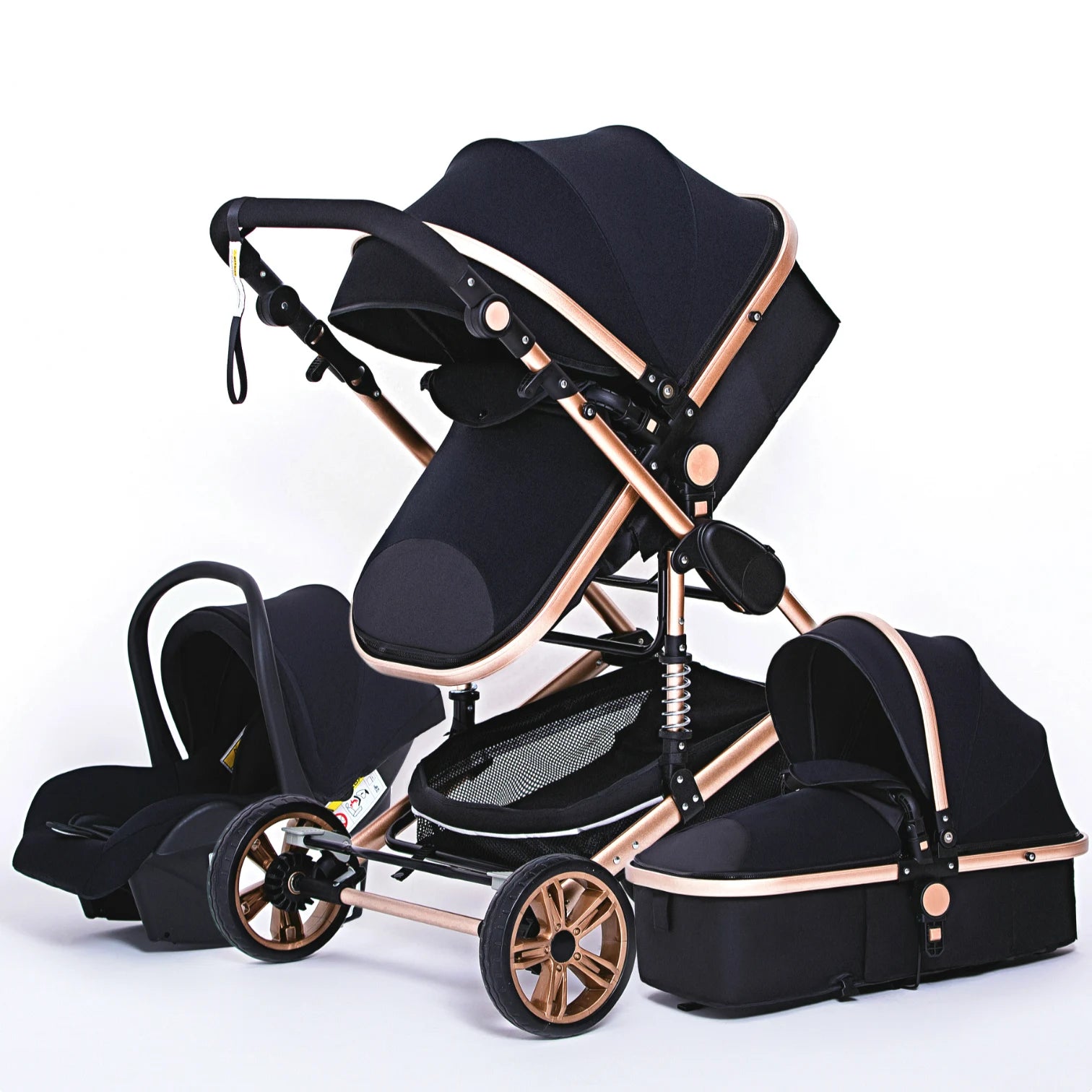 Hochlandschafts-Kinderwagen 3 in 1 mit Autositz