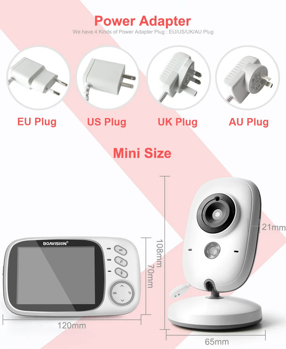 Audio Talk Night Vision Surveillance Security Camera Babysitter