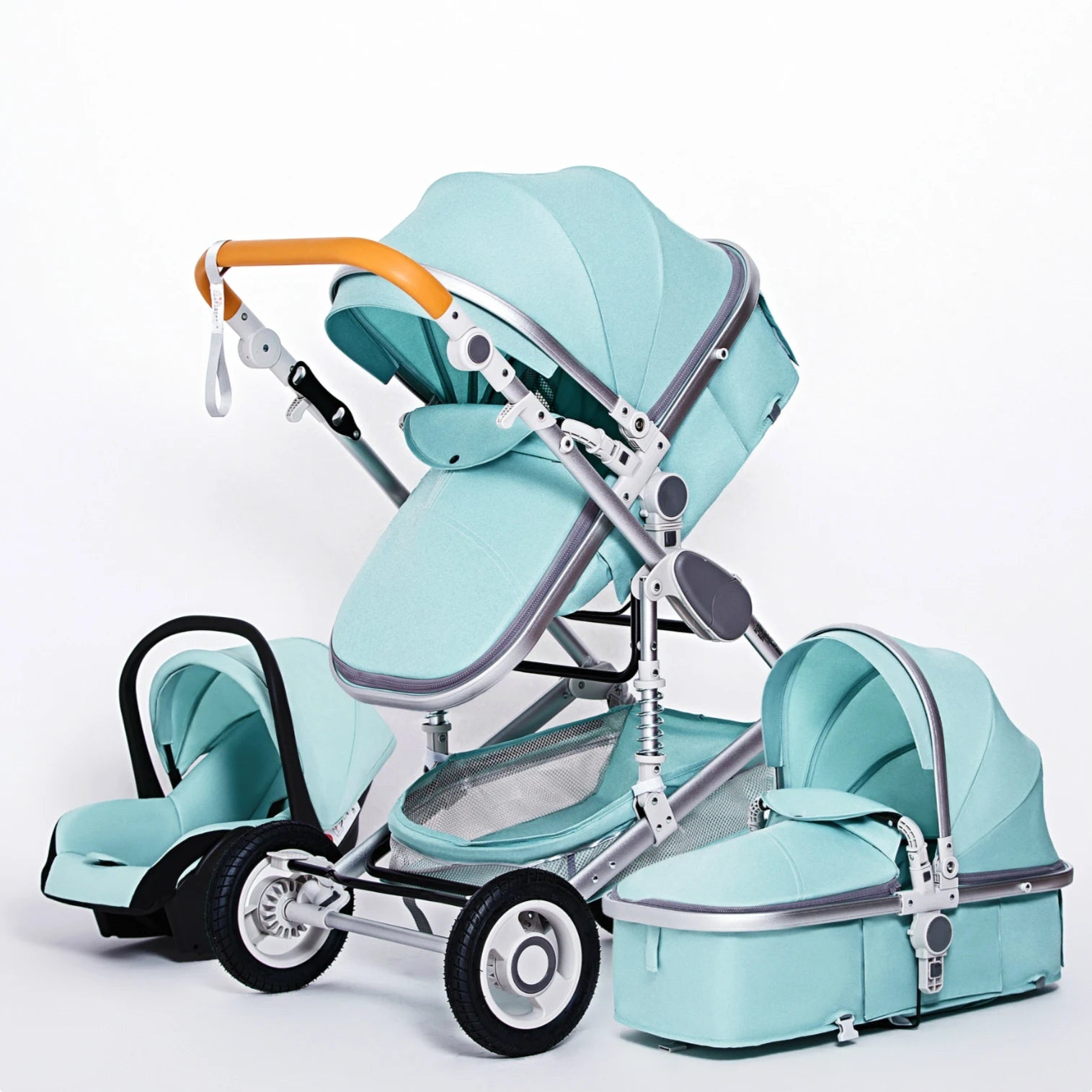 Hochlandschafts-Kinderwagen 3 in 1 mit Autositz