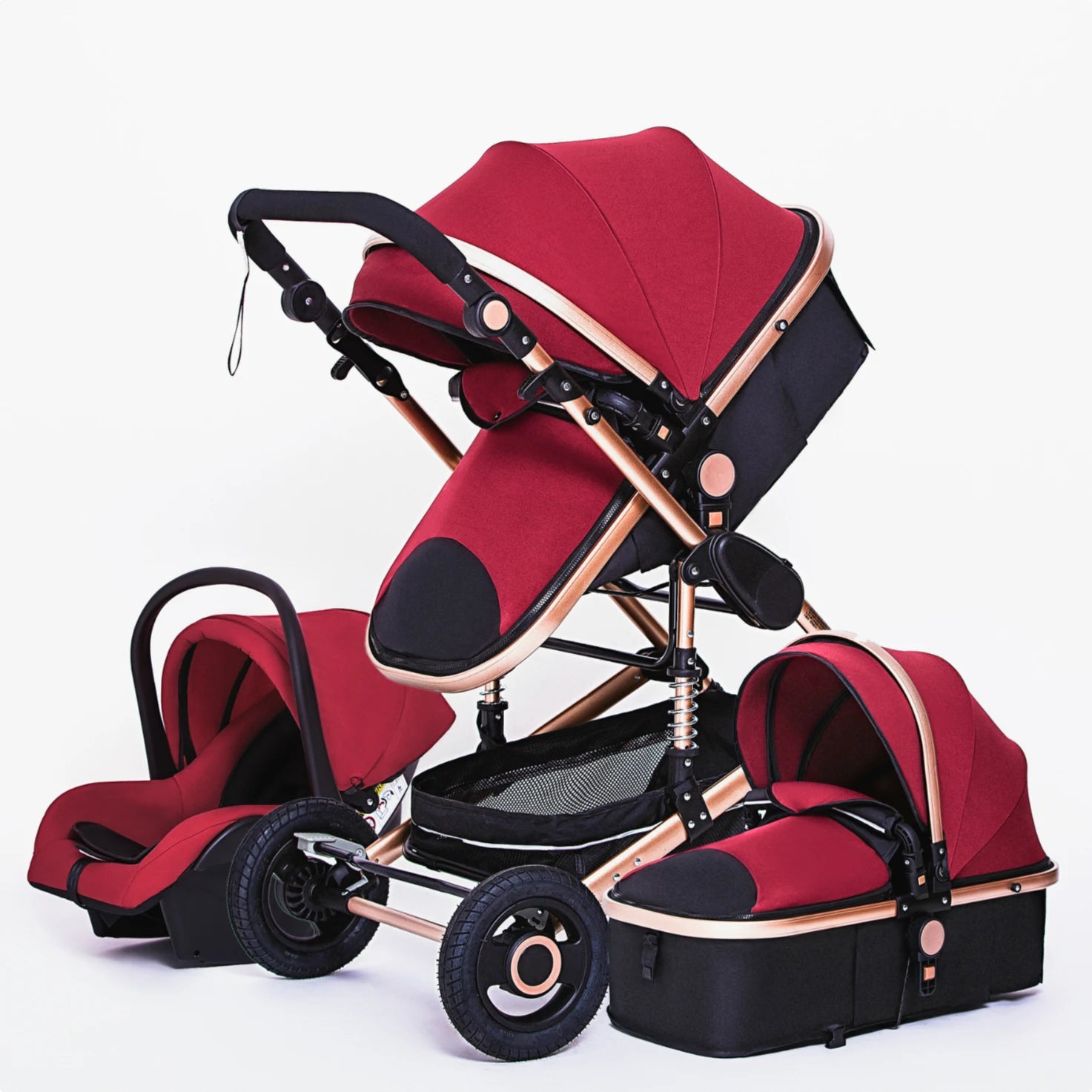 Hochlandschafts-Kinderwagen 3 in 1 mit Autositz