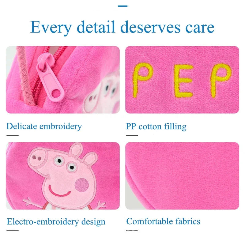 Pig Plush Crossbody Bag Kids Round Plush Bags