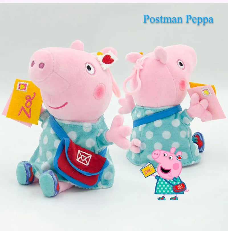 8Pcs/set Peppa Pig Professional Play Plush Anime Figure