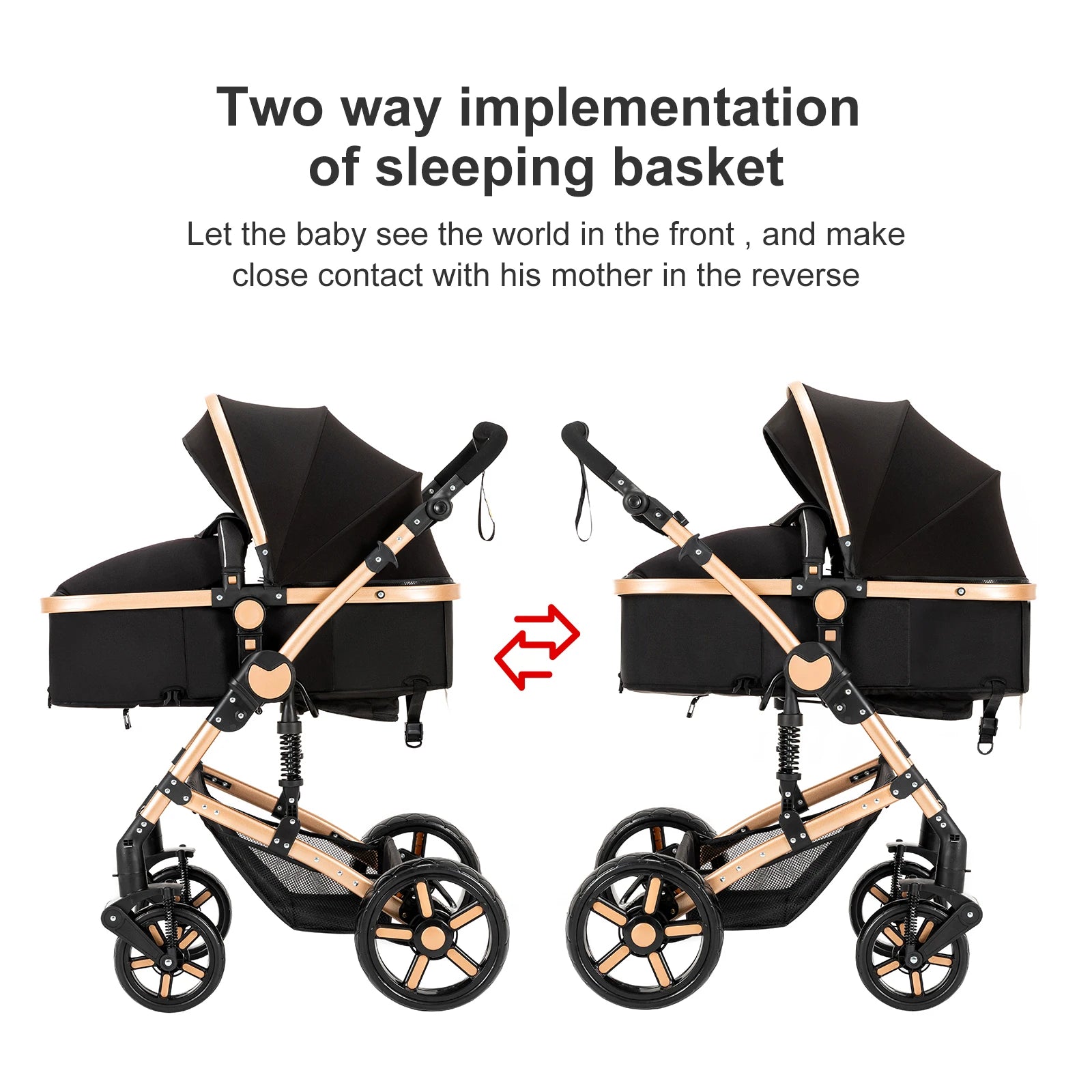 Hochwertiger, leichter Kinderwagen für Neugeborene