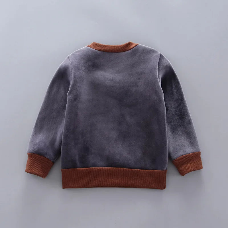 Kinder Niedlicher Bär Rundhals Kapuzenpullover