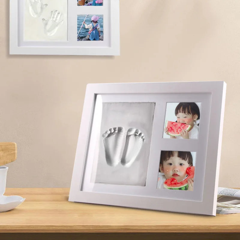 Neworn Baby Hand Foot Print DIY Photo Frame with Mold Clay