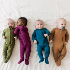 Children's Solid Cotton Bodysuit For Newborn