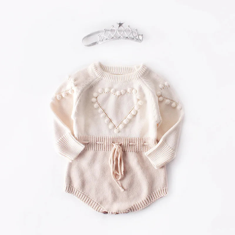 Spring Lovely Heart Jumpsuit Infant Baby