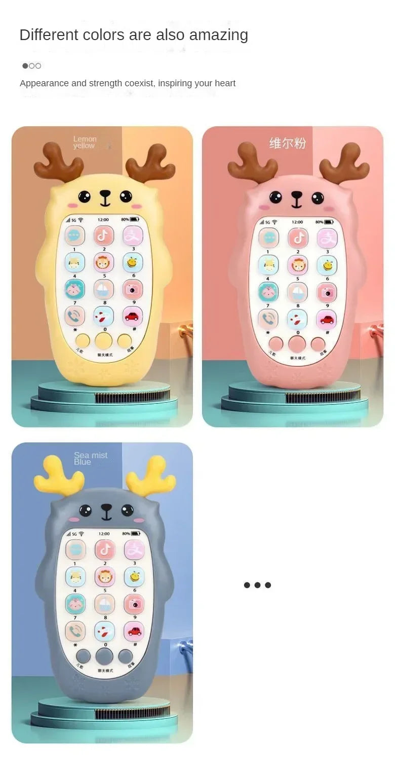 Baby-Telefon-Spielzeug, zweisprachiges Telefon, Beißring