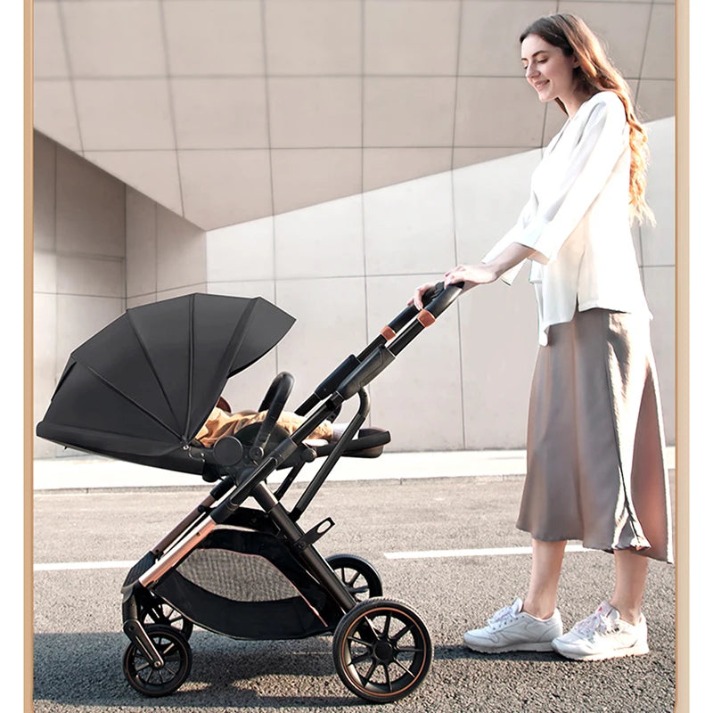 Modischer Kinderwagen mit hoher Aussicht
