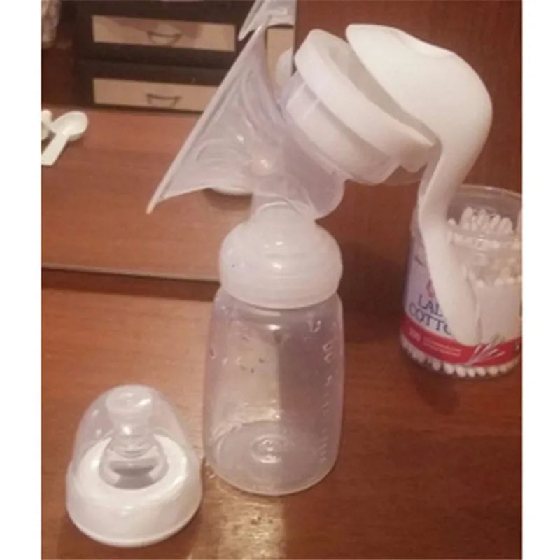 Handmilchpumpe mit Flasche und Milchaufbewahrungstasche zum Füttern