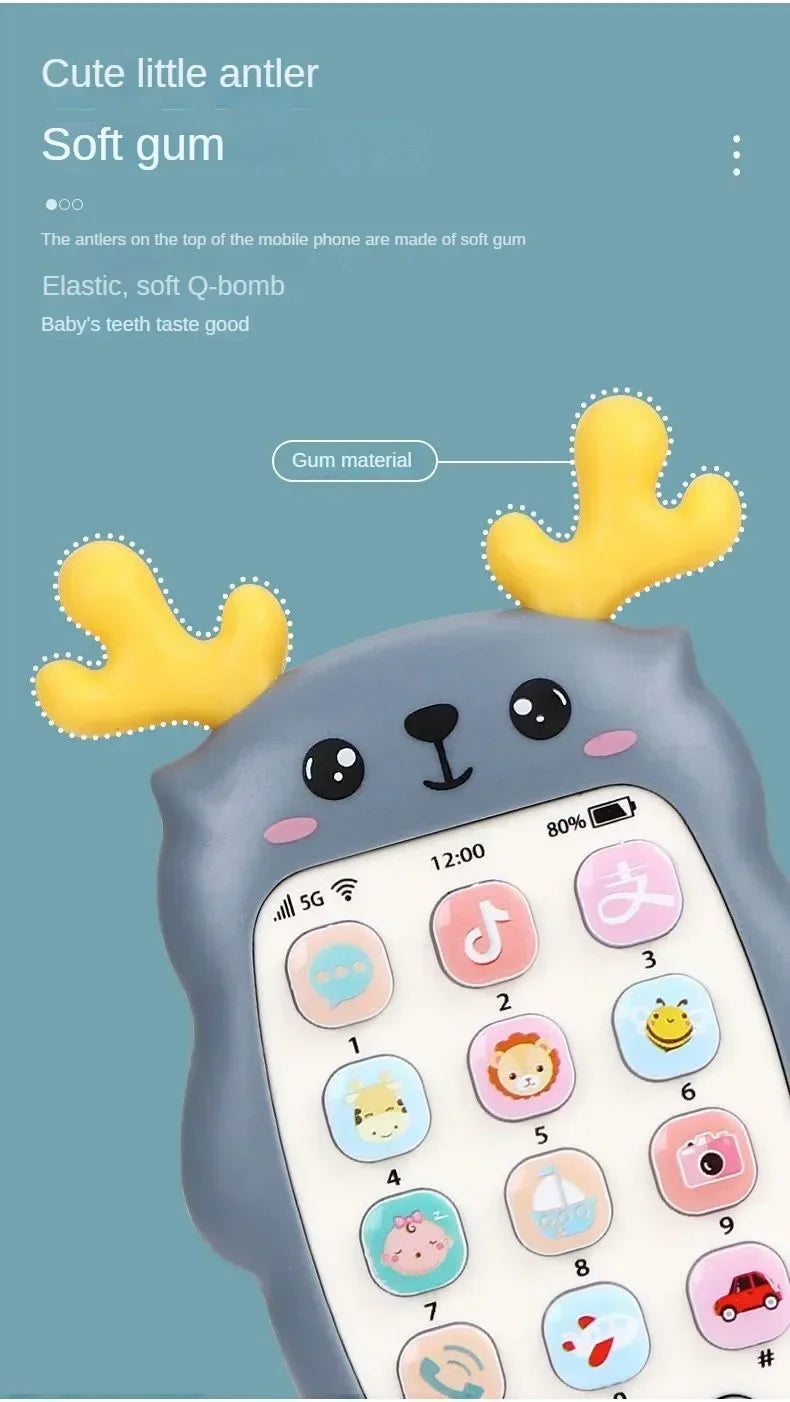 Baby-Telefon-Spielzeug, zweisprachiges Telefon, Beißring