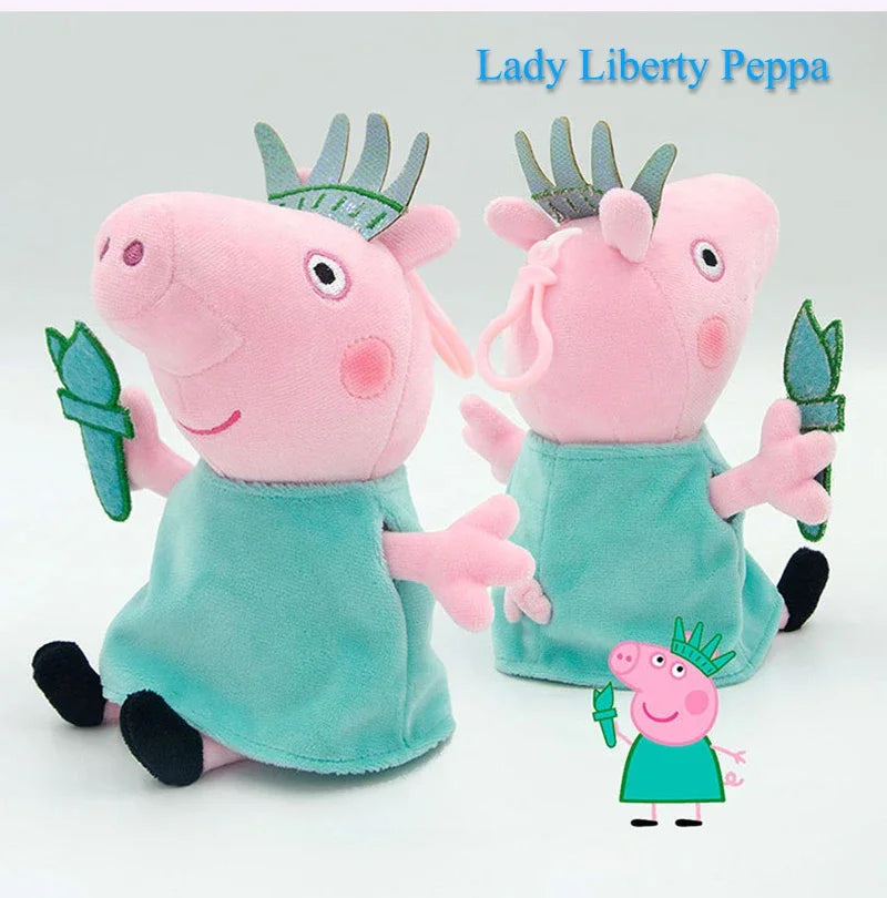 8Pcs/set Peppa Pig Professional Play Plush Anime Figure