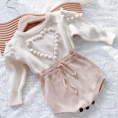 Spring Lovely Heart Jumpsuit Infant Baby