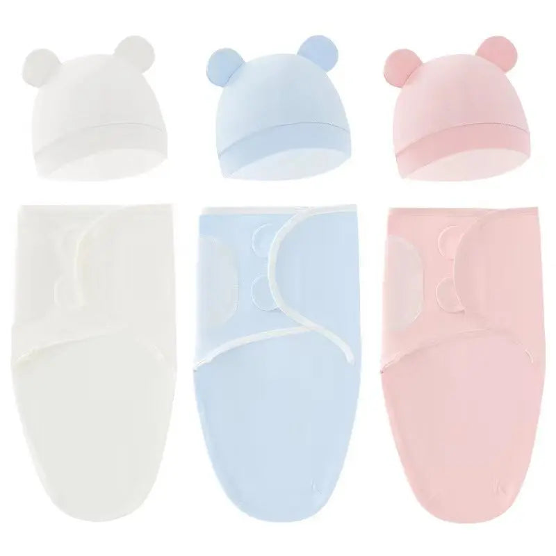 0-3Months Newborn Baby Sleeping Bag With Hat Set