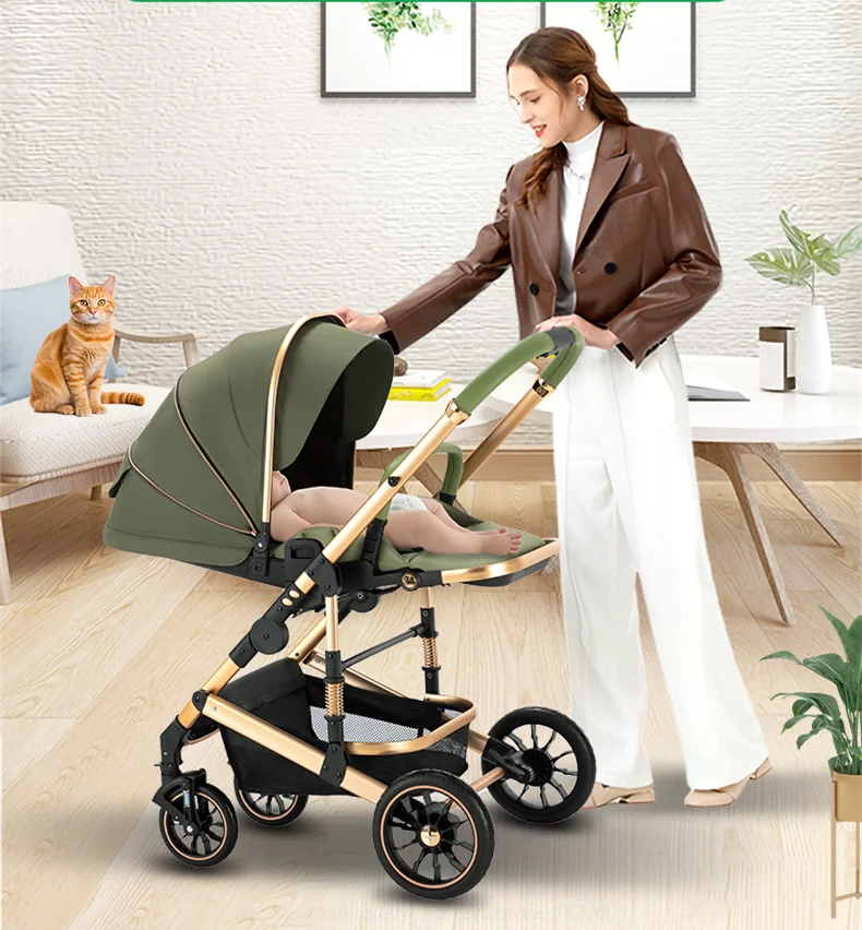 Leichter Luxus Kinderwagen 3 in 1 Tragbarer