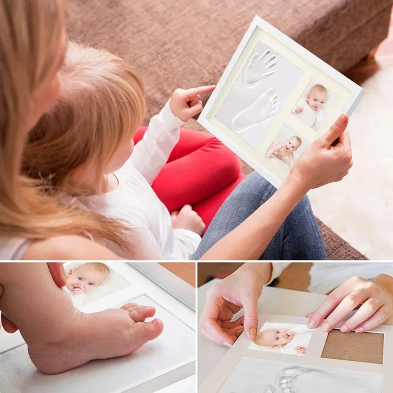 Neworn Baby Hand Foot Print DIY Photo Frame with Mold Clay