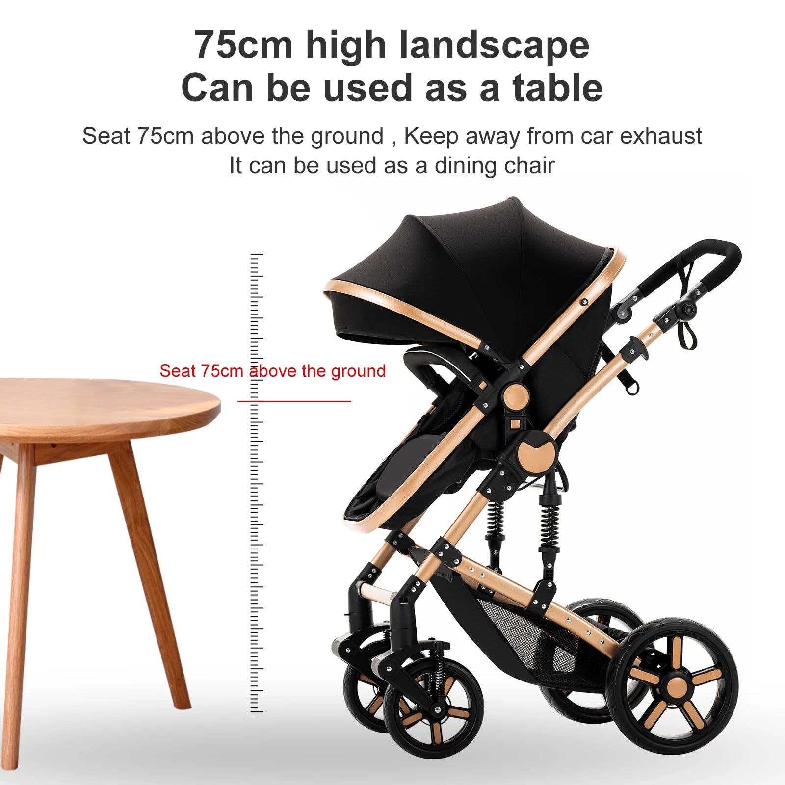 Hochwertiger, leichter Kinderwagen für Neugeborene