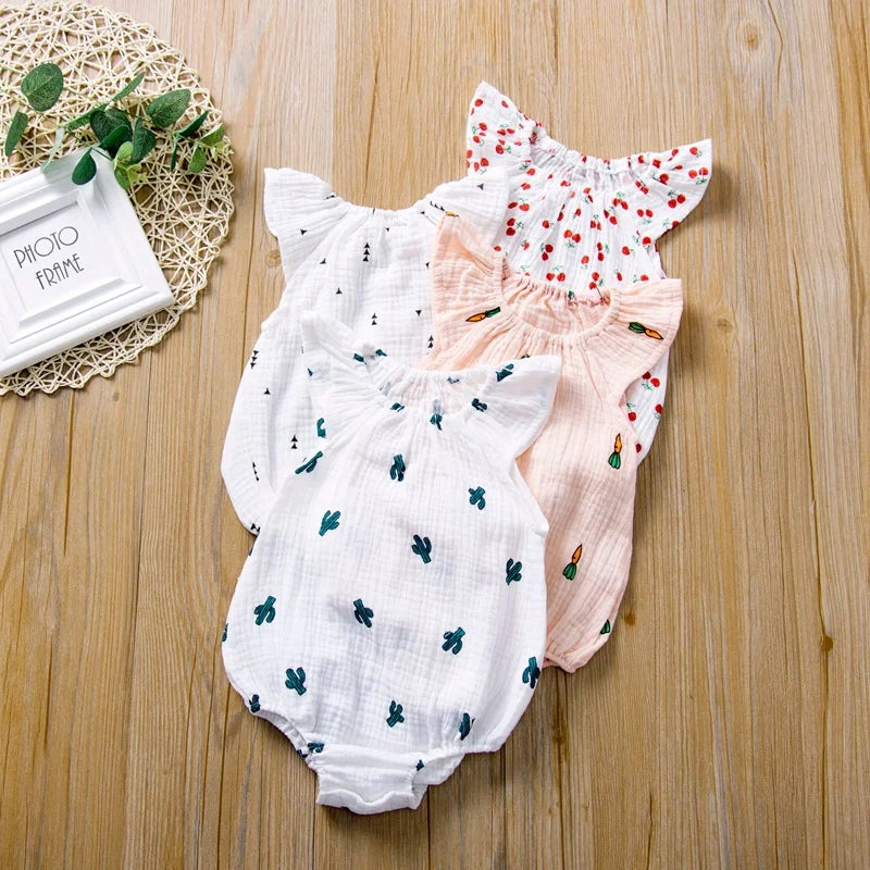 Sommer Neugeborenen Baby Mädchen Strampler