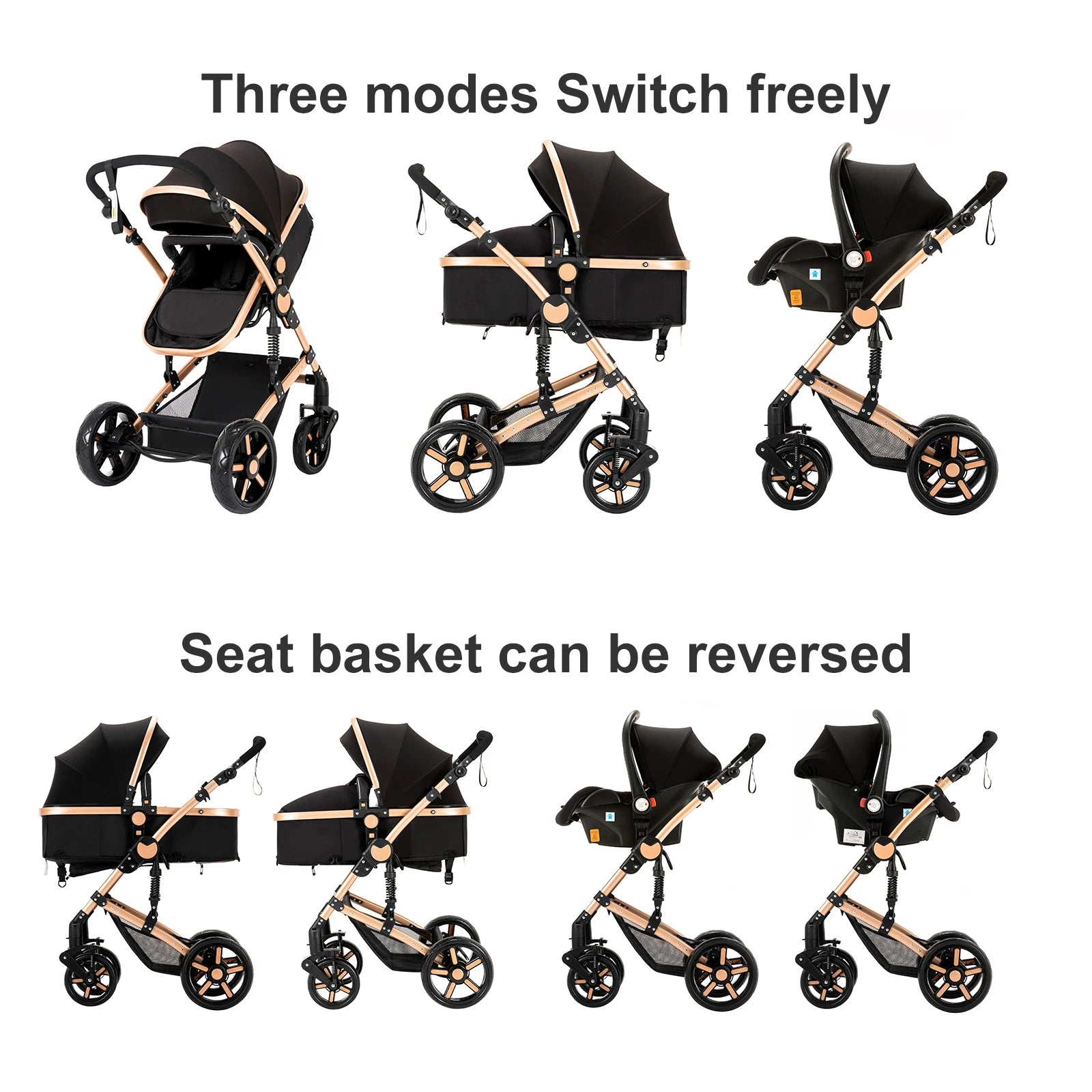 Hochwertiger, leichter Kinderwagen für Neugeborene