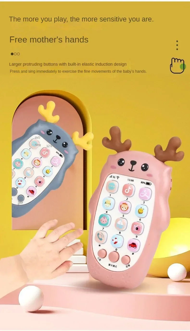 Baby-Telefon-Spielzeug, zweisprachiges Telefon, Beißring