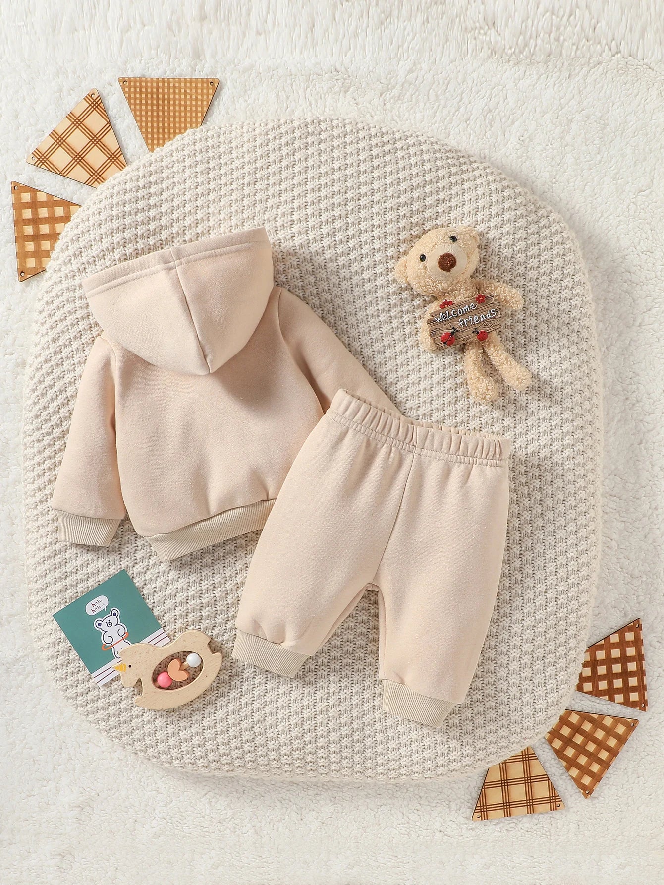 Langarm-Sweatshirt mit Kapuze für Babys im Winter