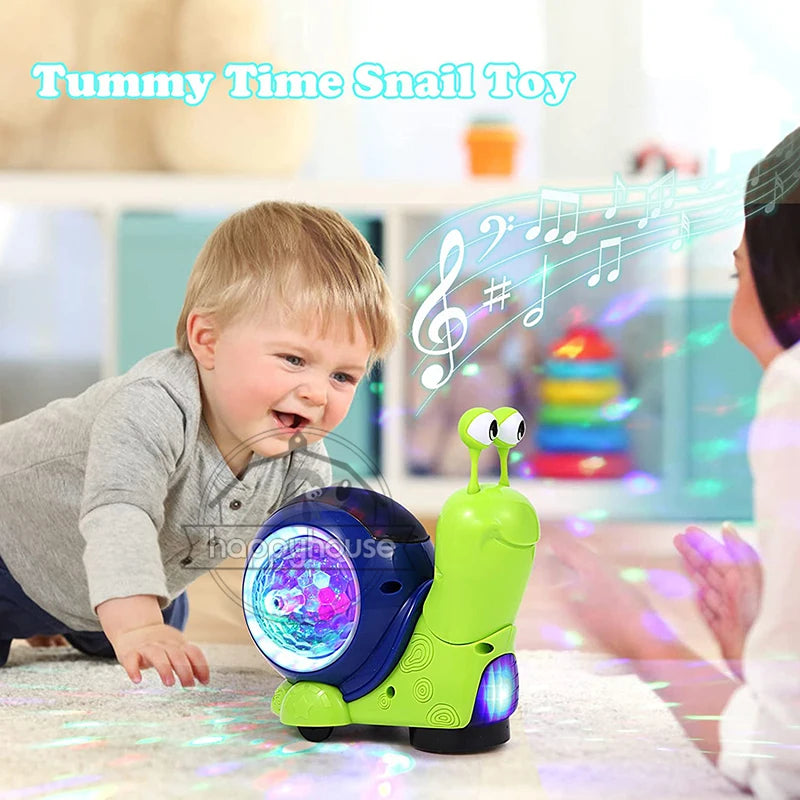 Krabbelndes Krabben-Babyspielzeug mit Musik-LED-Licht