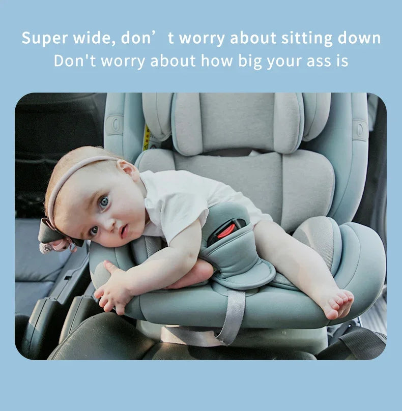 Child Safety Car Seat Rotatable Booster For 0-12 Y