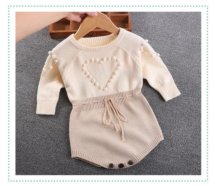 Spring Lovely Heart Jumpsuit Infant Baby