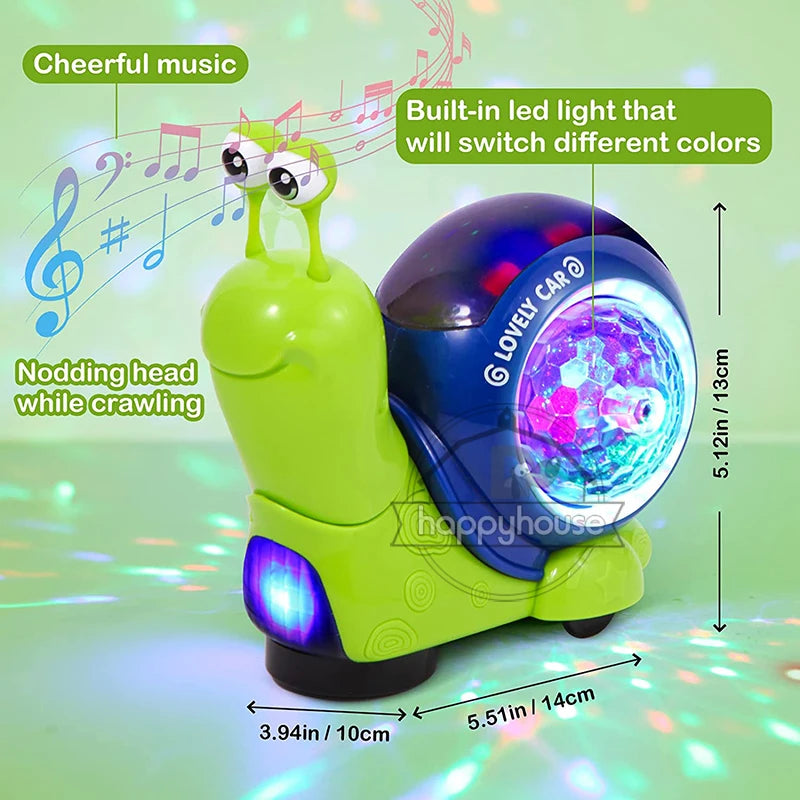 Krabbelndes Krabben-Babyspielzeug mit Musik-LED-Licht