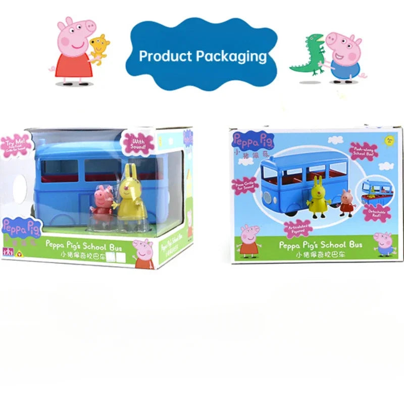 Authentic Peppa Pig Original Music School Bus Car Play