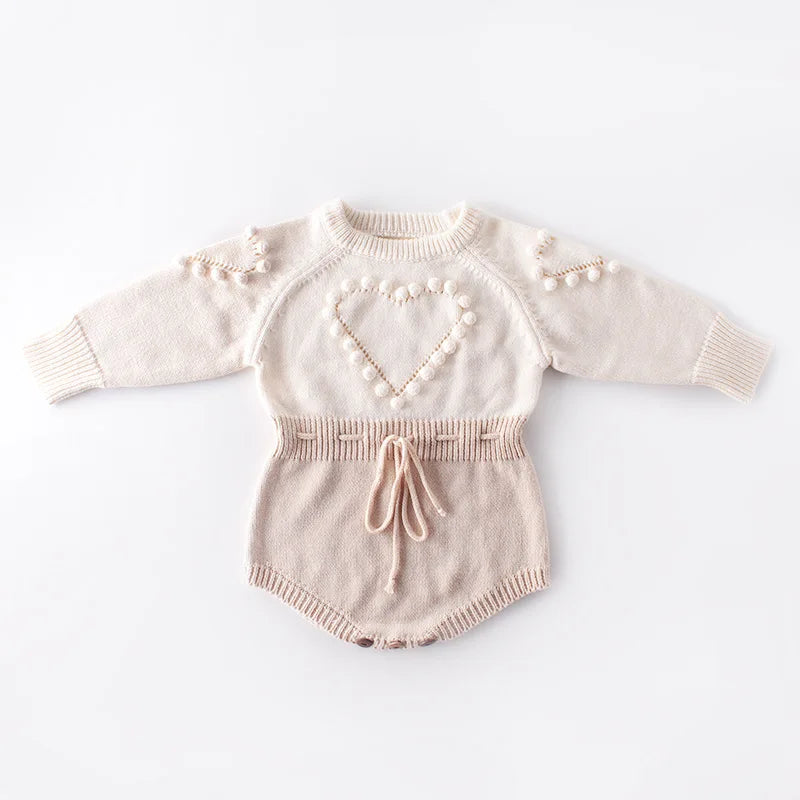 Spring Lovely Heart Jumpsuit Infant Baby