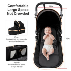 Hochwertiger, leichter Kinderwagen für Neugeborene