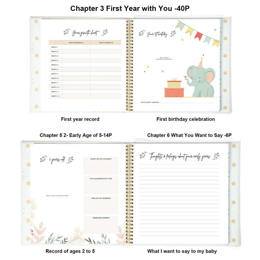 Baby Recollection Book Baby Journal Record Book