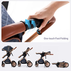 Luxus Kinderwagen 3 in 1 Hoch Landschaft