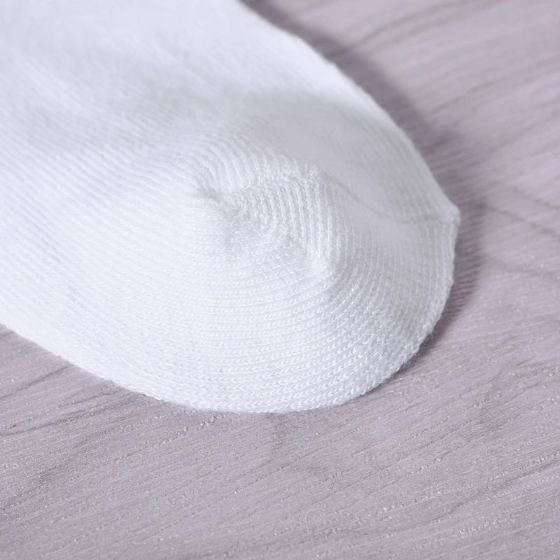 5 Pairs Kids Pure White Sock