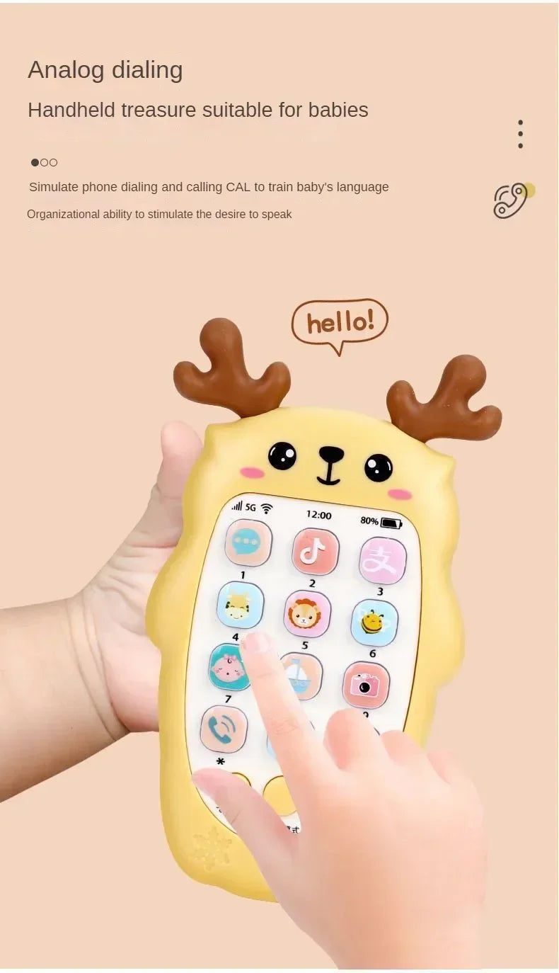 Baby-Telefon-Spielzeug, zweisprachiges Telefon, Beißring