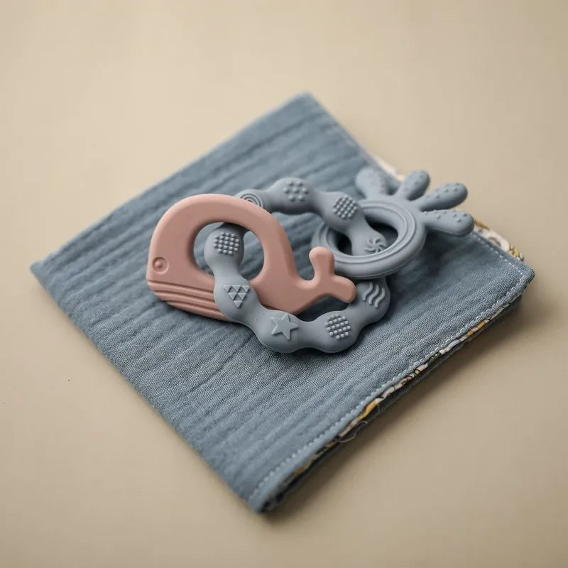Beißring aus Silikon für Babys