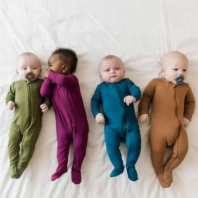 Children's Solid Cotton Bodysuit For Newborn