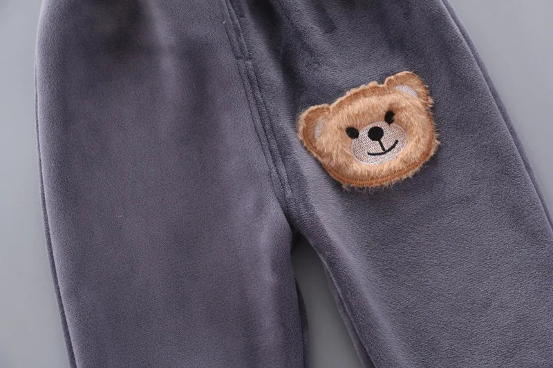 Kinder Niedlicher Bär Rundhals Kapuzenpullover