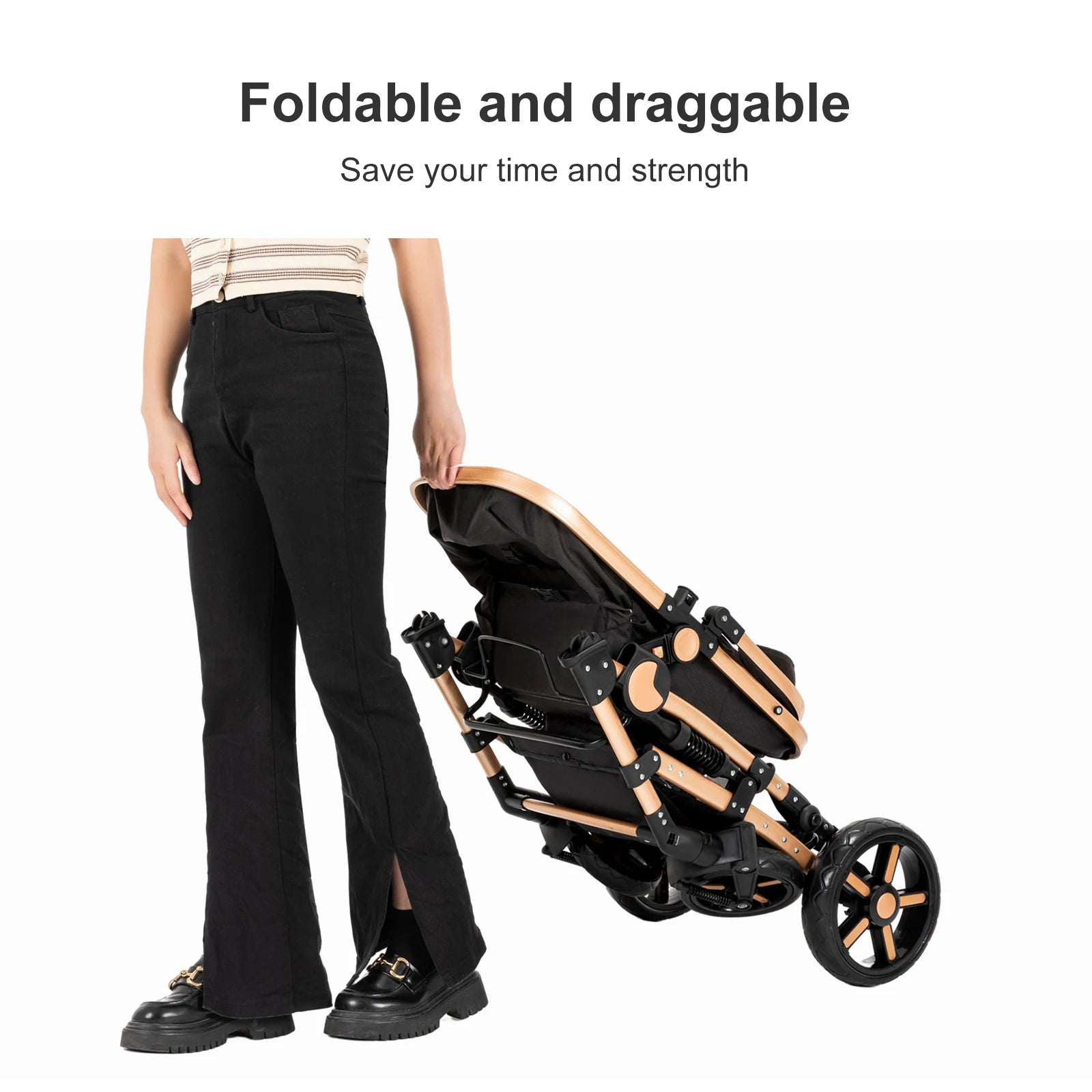 Hochwertiger, leichter Kinderwagen für Neugeborene