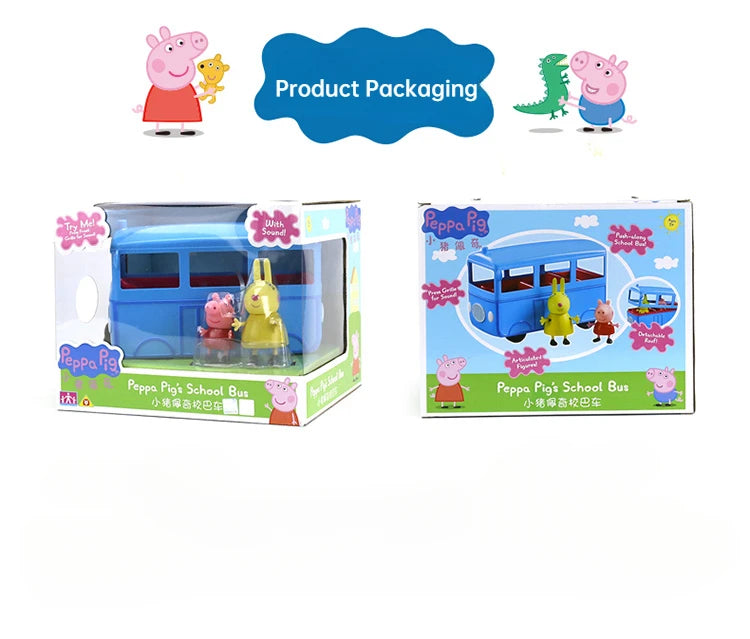 Authentic Peppa Pig Original Music School Bus Car Play