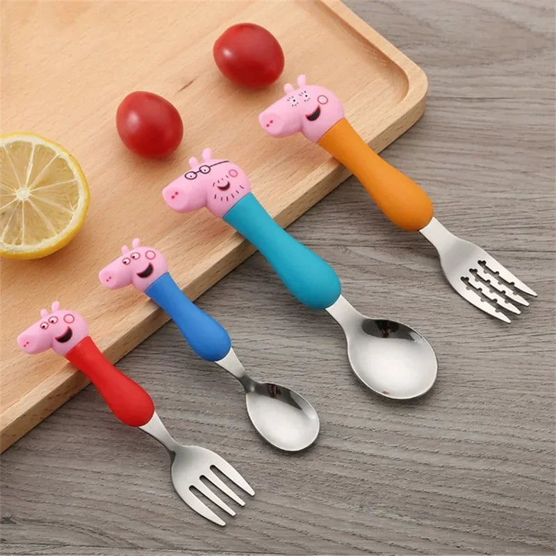 Peppa Pig Tableware Stainless Fork Spoon