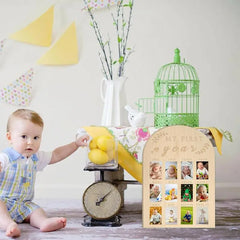 12 month baby Growth Record milestone board baby souvenirs gifts