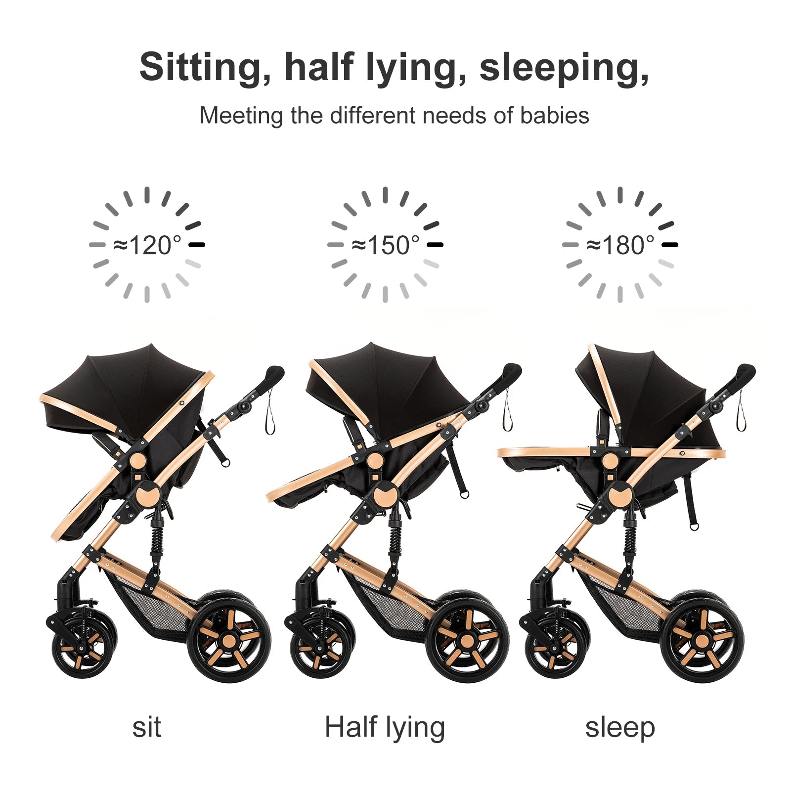 Hochwertiger, leichter Kinderwagen für Neugeborene