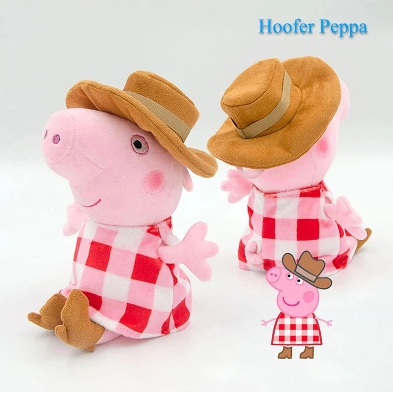 8Pcs/set Peppa Pig Professional Play Plush Anime Figure