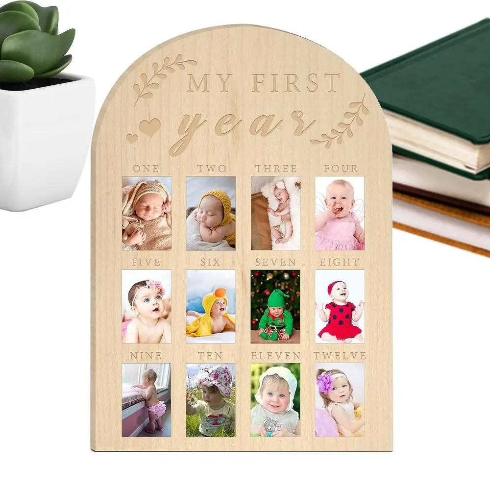 12 month baby Growth Record milestone board baby souvenirs gifts