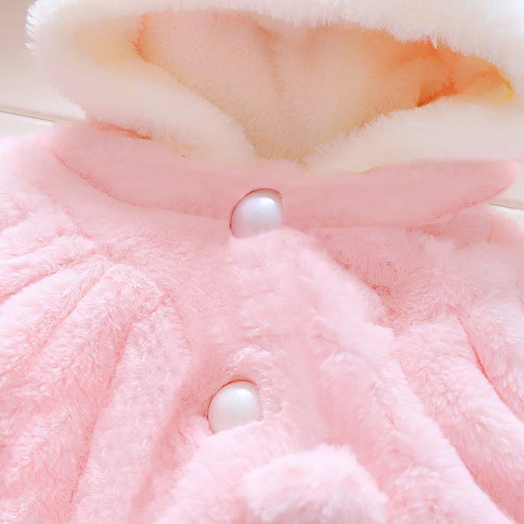 Baby Cartoon Niedlich Fleece Mit Kapuze Warm