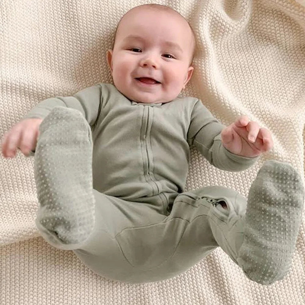 Children's Solid Cotton Bodysuit For Newborn